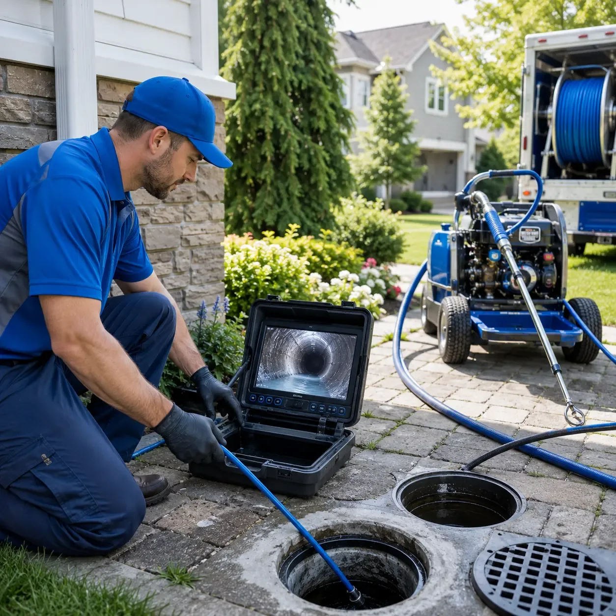 Outdoor drain cleaning professionals serving Newton, NJ